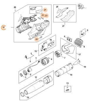 Korpus rękojeści, Stihl BA047901001