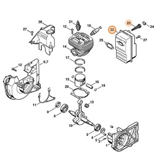 Tłumik wydechu spalin, Stihl 42231400601