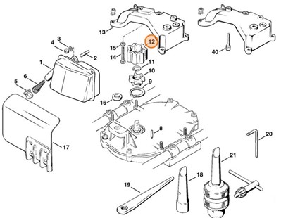 Element złącza 0.404", Stihl 41041623100