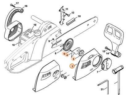 Pokrywa koła napędu łańcucha, Stihl 12086401725