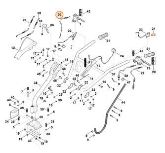 Cięgno sprzęgła biegu wstecznego, Stihl 62517109904
