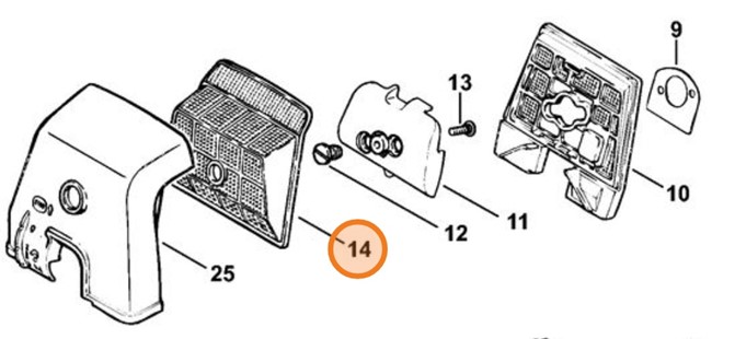 Filtr powietrza, Stihl 11221201615