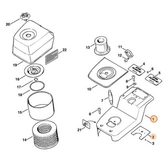 Obudowa filtra, Stihl 42011402801