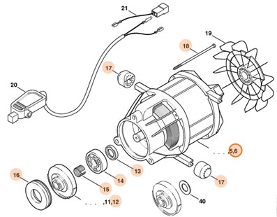Silnik elektryczny 220 V/60 Hz, Stihl 47396000201