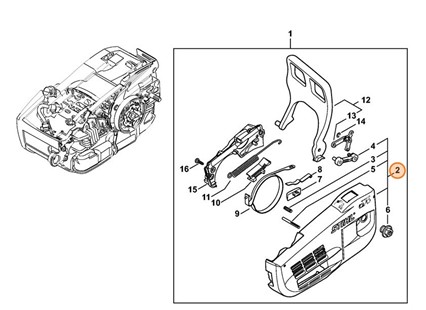 Pokrywa koła napędu łańcucha, Stihl 11456401704