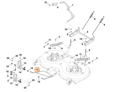 Jarzmo przednie, Stihl 61707803720