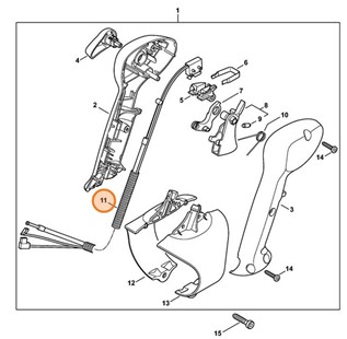 Cięgno sterowania główną przepustnicą, Stihl 42441801111