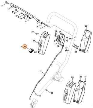 Przycisk 3/8"-16, Stihl 42247932801