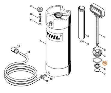 Okrągły pierścień uszczelniający 56,5x 5,33, Stihl 96459458240
