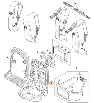 Nośna płyta barkowa, Stihl 42837011800