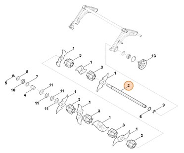 Wałek noża, Stihl 62907020705