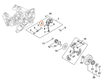 Sprężyna dociskowa, Stihl 00009970615
