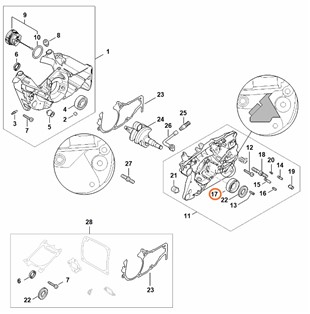 Łożysko toczne 15x37,7x13, Stihl 95230034282