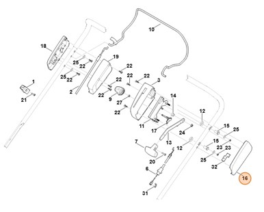 Część obudowy, Stihl 62907640601