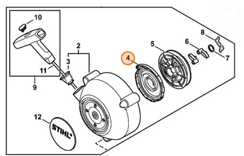 Sprężyna powrotna, Stihl 42821900600
