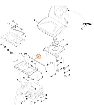Drążek, Stihl 61707031750