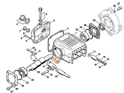 Wpust 8x7x25, Stihl 94704353890