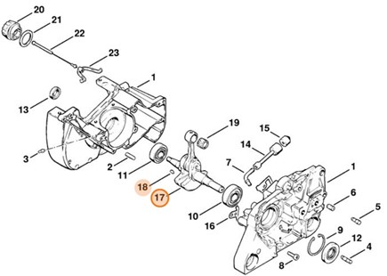 Wał korbowy, Stihl 11190300400
