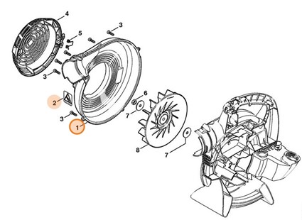 Obudowa dmuchawy - zewnątrz, Stihl 42417010700