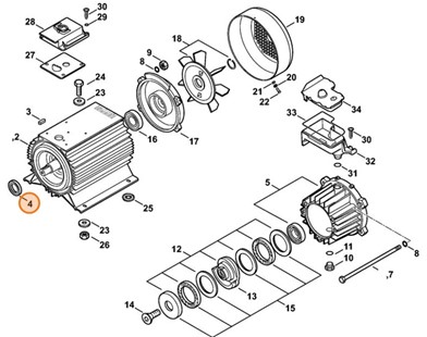 Pierścień uszczelniający wał 30x47x7, Stihl 47806090200