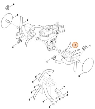 Zespół roboczy kompl., wewn. lewy, Stihl 62417100220