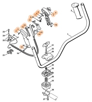 Rękojeść manipulacyjna, Stihl 41287901309