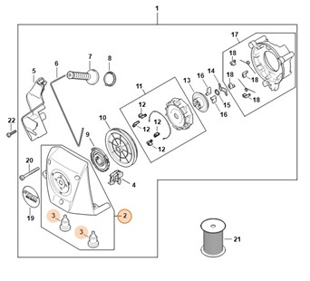 Pokrywa urządzenia rozruchowego, Stihl 42831900420
