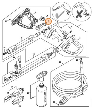 Dźwignia, Stihl 49505021502