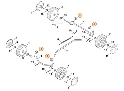 Uchwyt osi, STIHL 63717041200