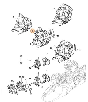 Pokrywa sterowania przepływem powietrza, Stihl 11400800902