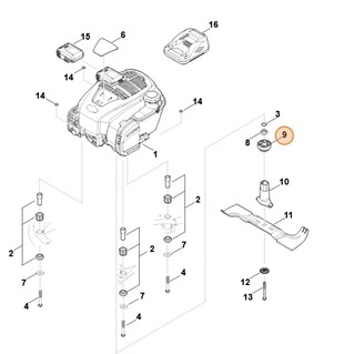 Koło paska klinowego kompl., Stihl 63647002510