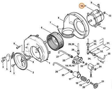 Napęd palnika 230 V/50 Hz, Stihl 47525201000