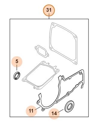 Zestaw uszczelek, Stihl 11440071601