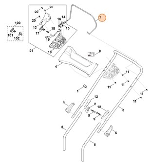 Dźwignia włączająca, Stihl 63577640215