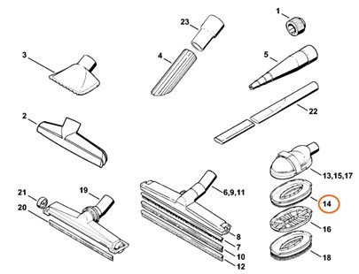 Zestaw zgrzebła, Stihl 49015044000