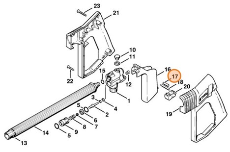 Trzpień cylindryczny 5x20, Stihl 93714702620