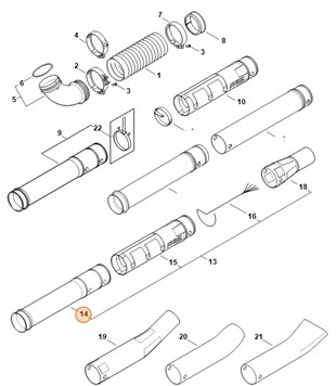 Rura dmuchawy, Stihl 42827015402