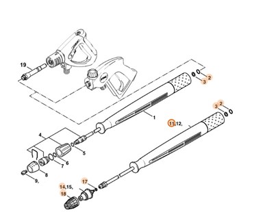 Dysza rotacyjna 045, Stihl 49255001601