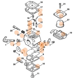Gaźnik C1Q-S47A, Stihl 42271200604