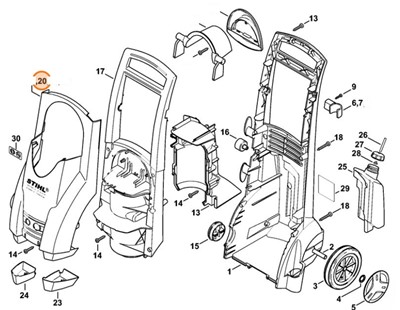 Pokrywa RE 142 K PLUS, Stihl 47437062101