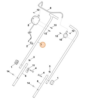 Górna część uchwytu kierującego, Stihl 63207635005