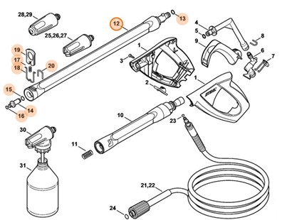 Lanca natryskowa, Stihl 49155000929
