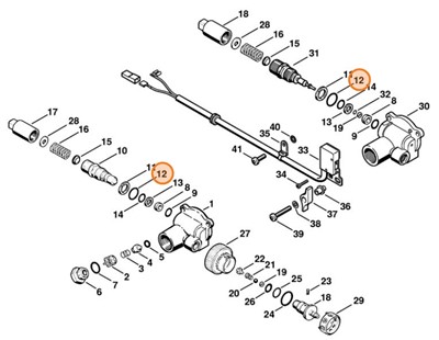Okrągły pierścień uszczelniający 15x1,8, Stihl 96459457569