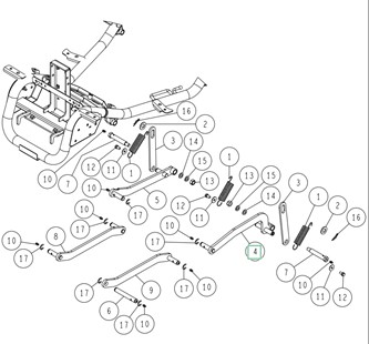 Ramię łącznika tylnego (L) , Orec 0329-5040H
