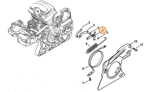 Dźwignia, Stihl 11381605000