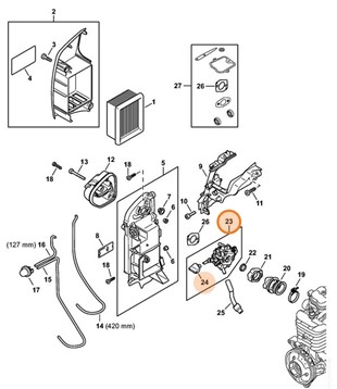 Gaźnik 4283/01, Stihl 42831200601