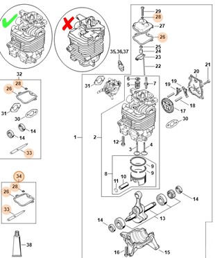 Zestaw do regulacji zaworów, Stihl 42820071029