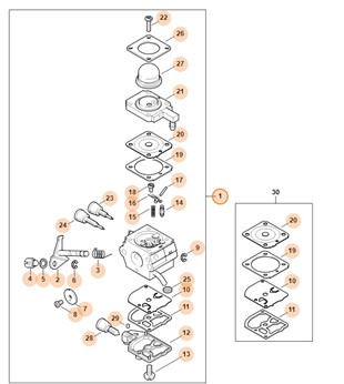 Gaźnik 4137/36, Stihl 41371200636