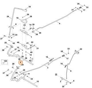 Pedał, Stihl 61407605700