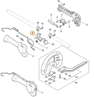 Dźwignia przełącznika, Stihl 48674352420